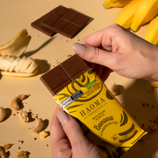 Barra Banana e Castanha-de-Caju | Linha Stevia - 75g