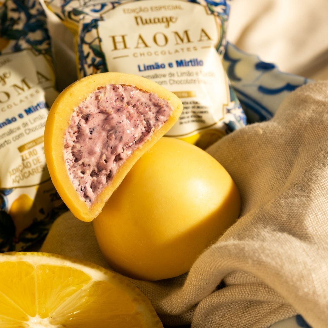 Nuage Limão e Mirtilo com Chocolate Branco Lata