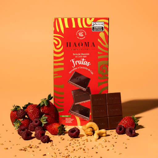 Barra Frutas Vermelhas e Castanha-de-Caju | Linha Stevia - 75g