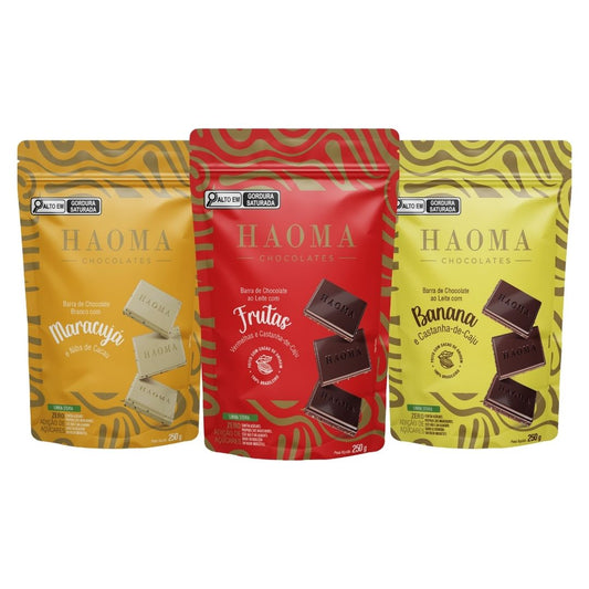 KIT 3 POUCH BARRAS LINHA STEVIA