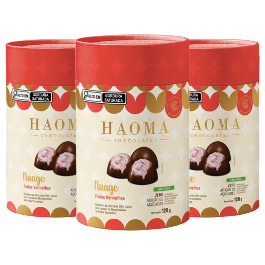 KIT 3 LATAS NUAGE FRUTAS VERMELHAS LINHA STEVIA