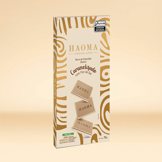 Barra Chocolate Branco Caramelizado com Flor de Sal 75g