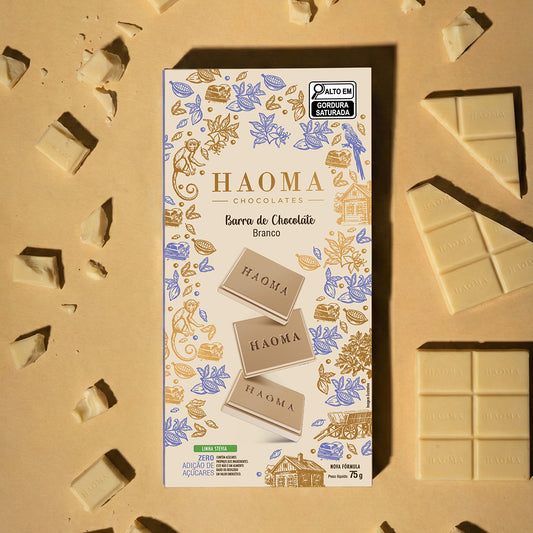Barra de Chocolate Branco | Linha Stevia - 75g