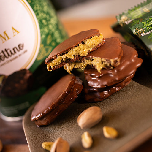 Biscottino Pistache com Chocolate ao Leite Lata