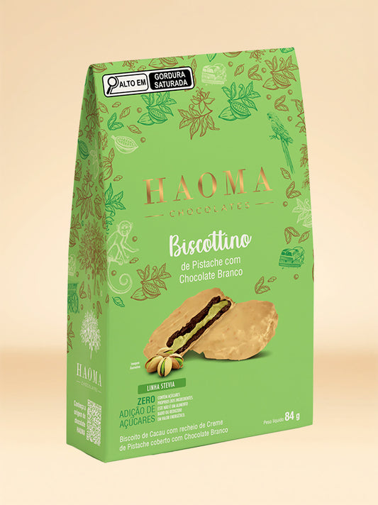 Biscottino Pistache com Chocolate Branco Pack 84g
