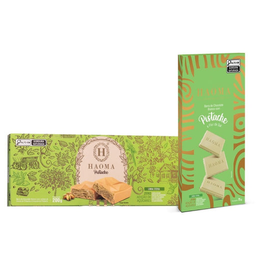 KIT 2 BARRAS PISTACHE LINHA STEVIA