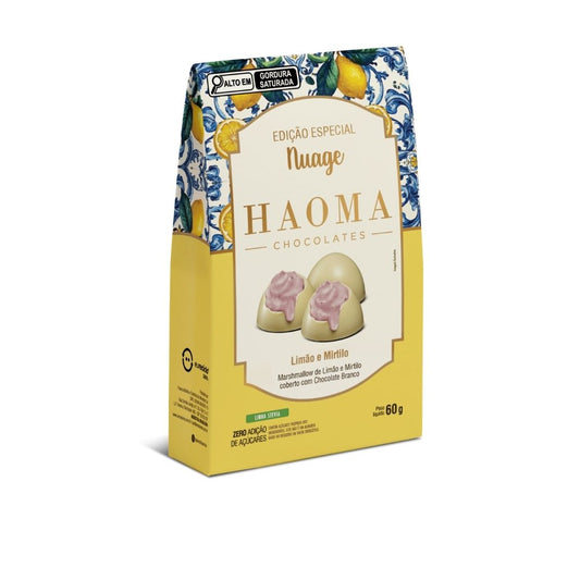 Nuage Limão e Mirtilo com Chocolate Branco Pack 60g