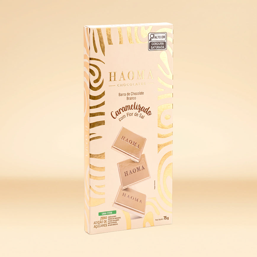 Barra Chocolate Branco Caramelizado com Flor de Sal 75g