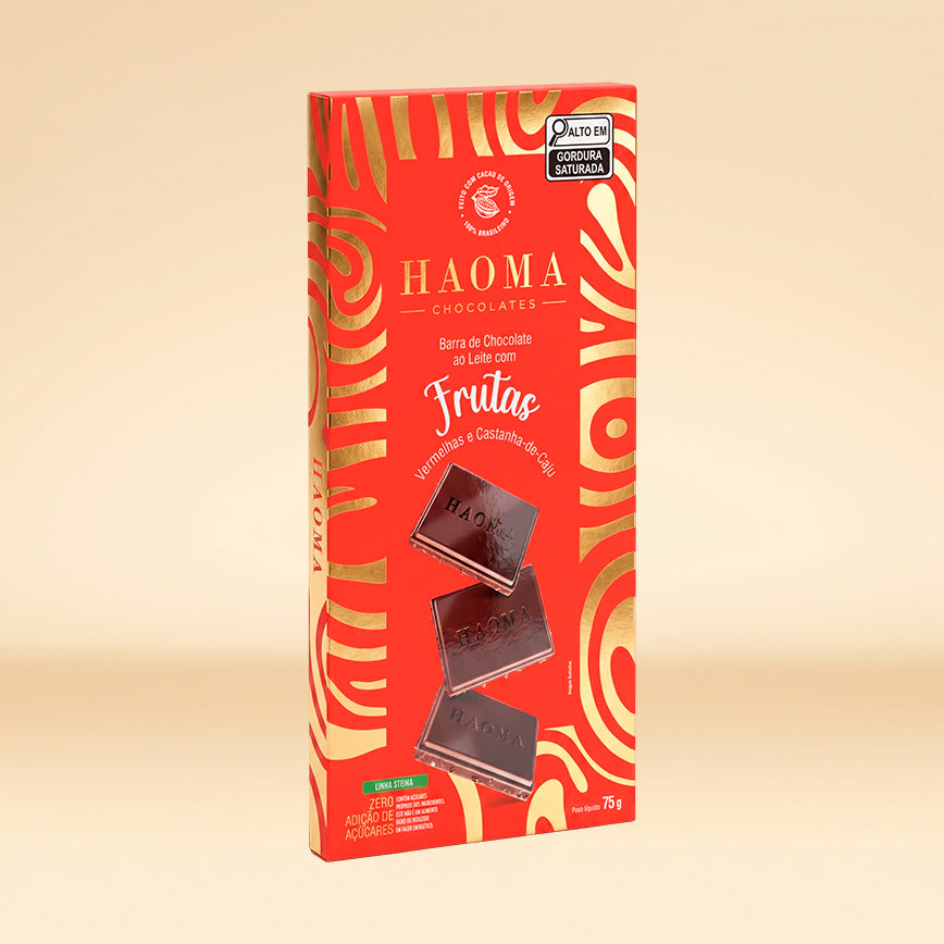 Barra Frutas Vermelhas e Castanha-de-Caju 75g