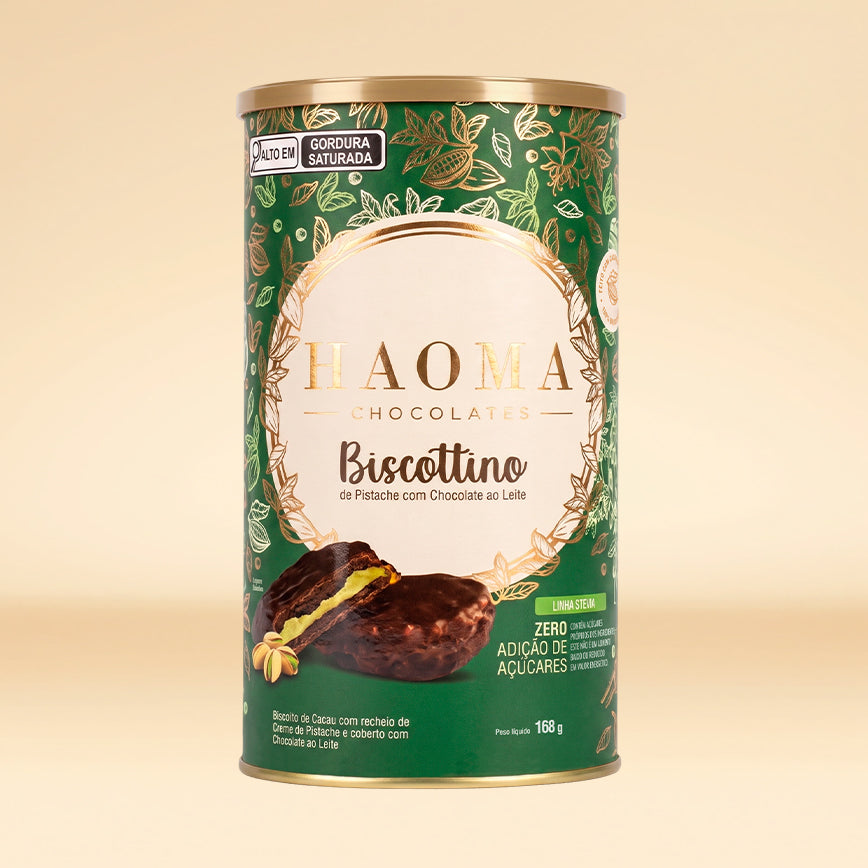 Biscottino Pistache com Chocolate ao Leite Lata