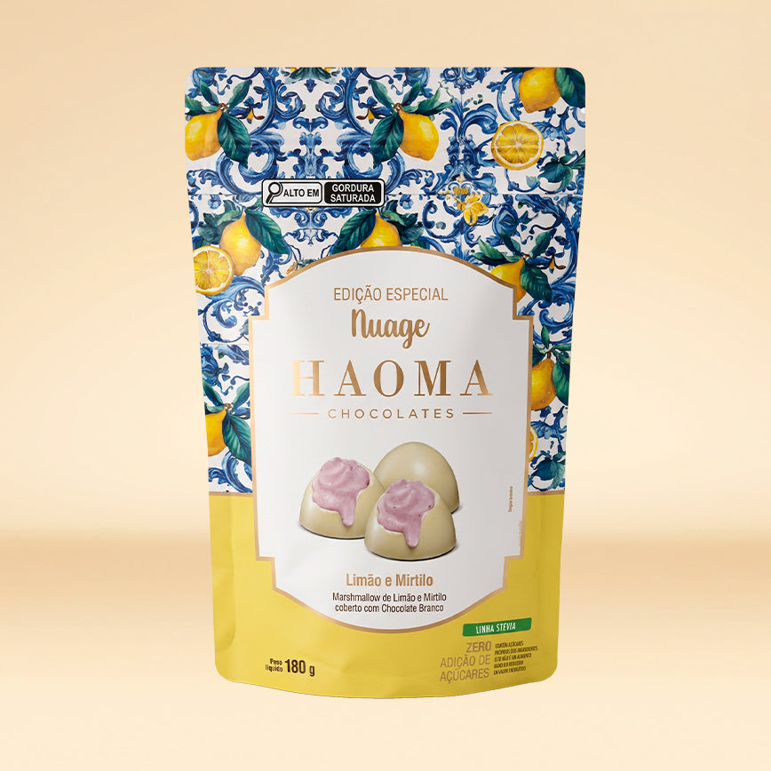 Nuage Limão e Mirtilo com Chocolate Branco Pouch